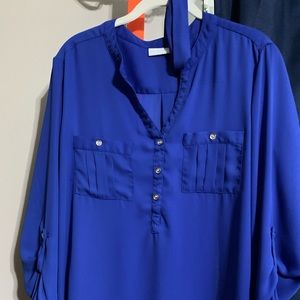 Tunic blouse with belt